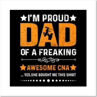 Vintage Proud Cna Dad Posters and Art